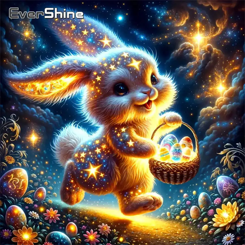 

Evershine DIY Full Square Round Diamond Embroidery Rabbit Animal New Arrival Mosaic Cartoon Diamond Painting Child Gift