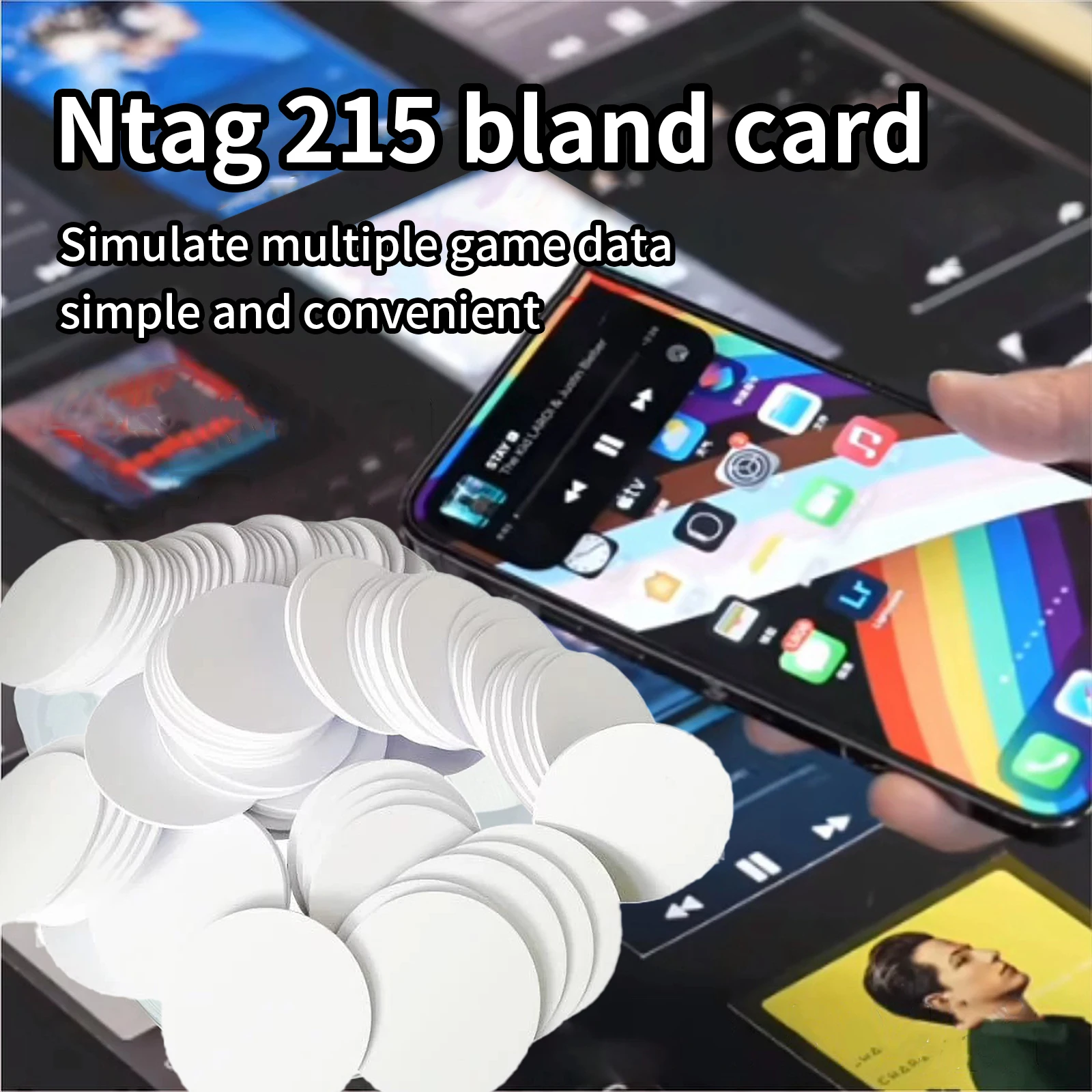 NTAG215 NTAG215 25mm NFC 215 card labels stickers for TagMo (Android) and Placiibo (iOS) as well as all NFC applicatio