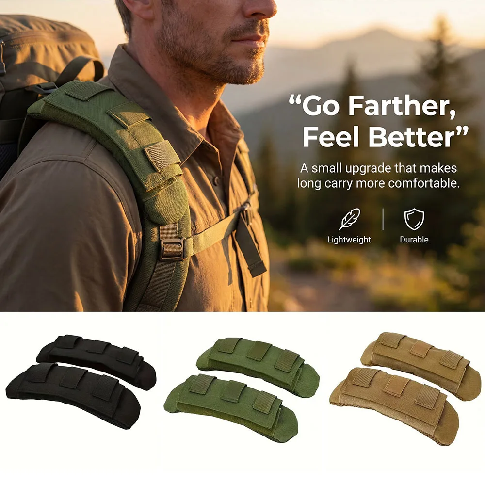 2Pcs Outdoor Vest Shoulder Pads Sports Backpack Breathable Mesh Cushion Shoulder Pad Photography Hunting Hiking Accessories