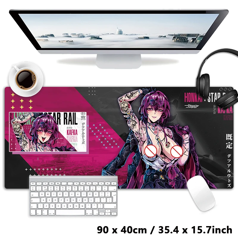 

Honkai Honkai Star Rail Kafka Nude Mousepad Table Mat Gaming XXL Hot Girl Mouse Pad Keyboard Carpet Desktop Mat For Home Work