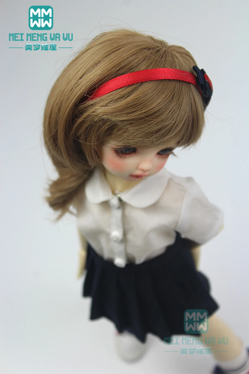 ファッショナブルな人形の髪1/3 1/4 1/6 bjd/sd,かつら,大きなカールのアクセサリー