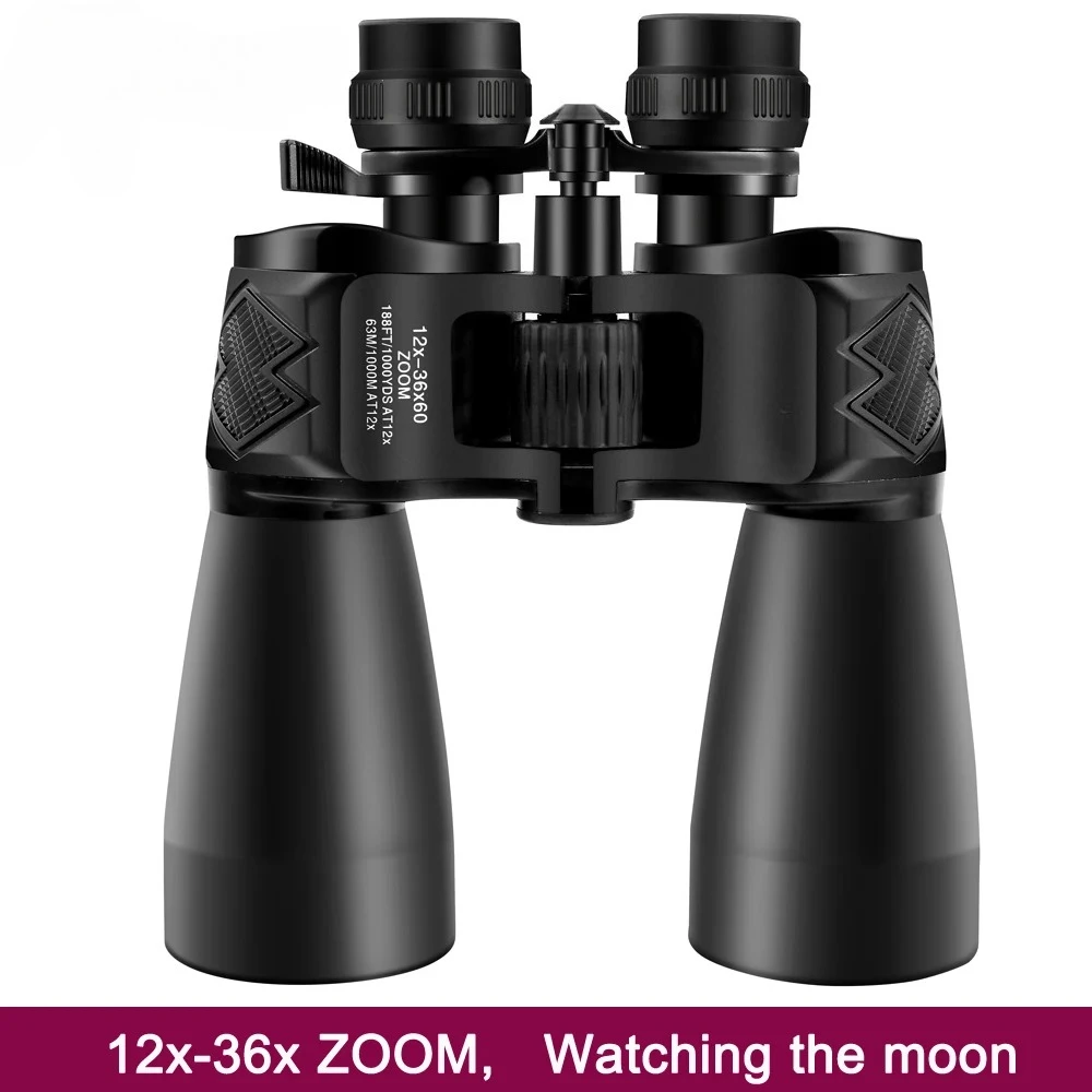 12-36X60 Binoculars BAK4 Prism FMC Optical Lens High Power Hunting Birdwatching  telescope