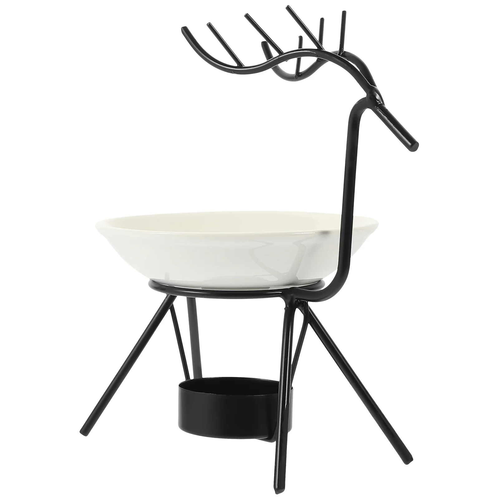 Bruciatore di incenso di cervo in ferro Diffusore di fumo stile piatto elegante per l'home office Yoga Studio Aroma Therapy Decor Porta incenso