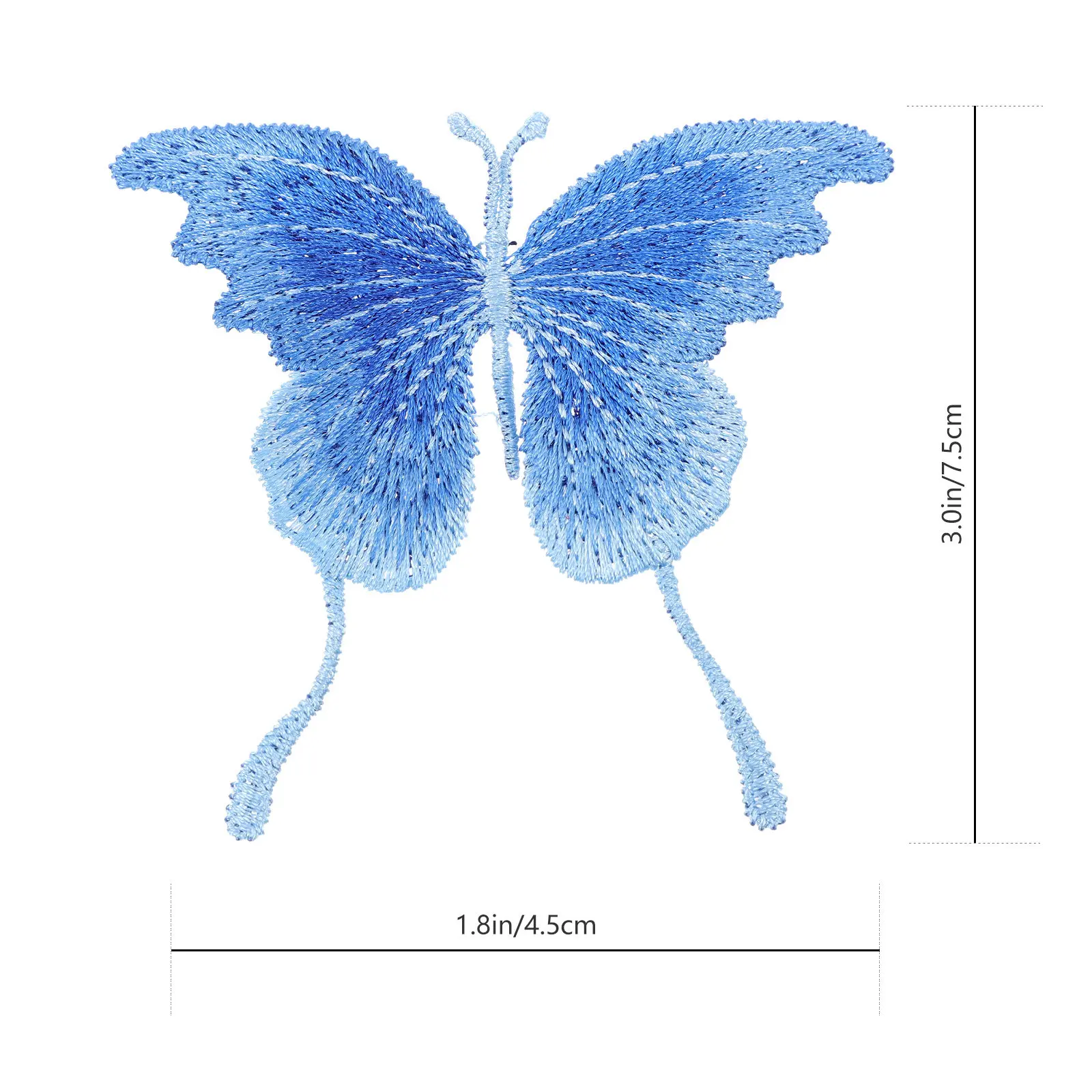 3Pcs Embroidery Patch Set Butterflies Shape DIY Clothing Applique Sewing Accessories for Jeans Books Backpacks Costume