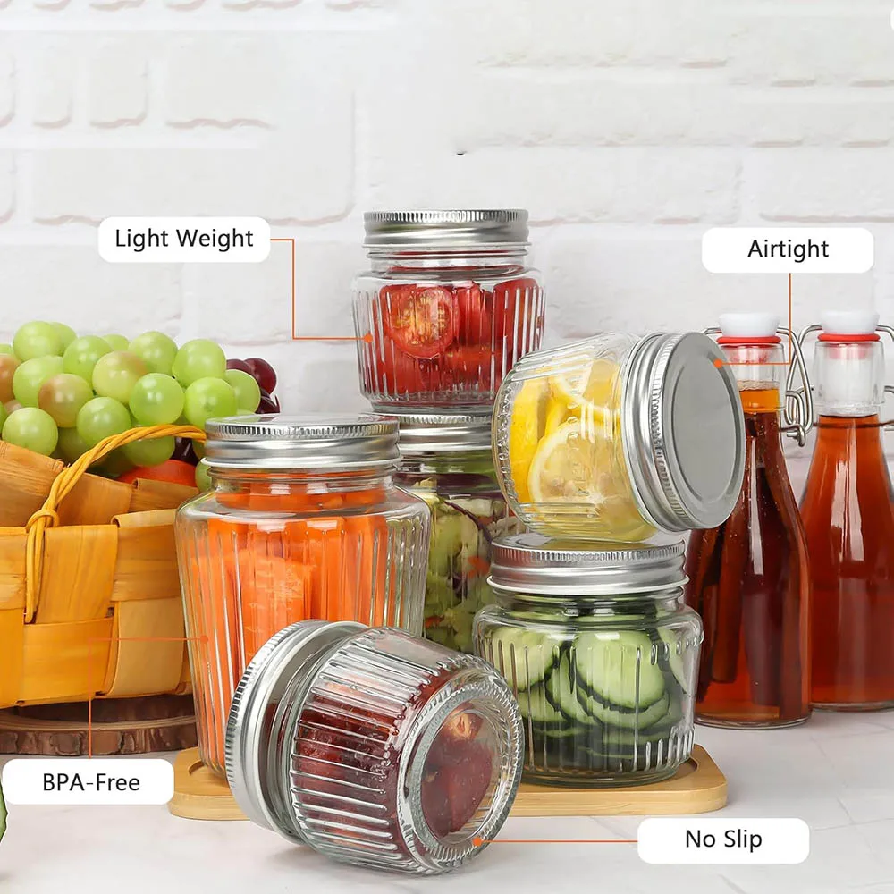 Glass Mason Jars with Lids-5/8oz Vintage Canning Jars,Pickling Jars for Jelly,Jam,Honey,Pickles,Spice,Preserver for Home Storage