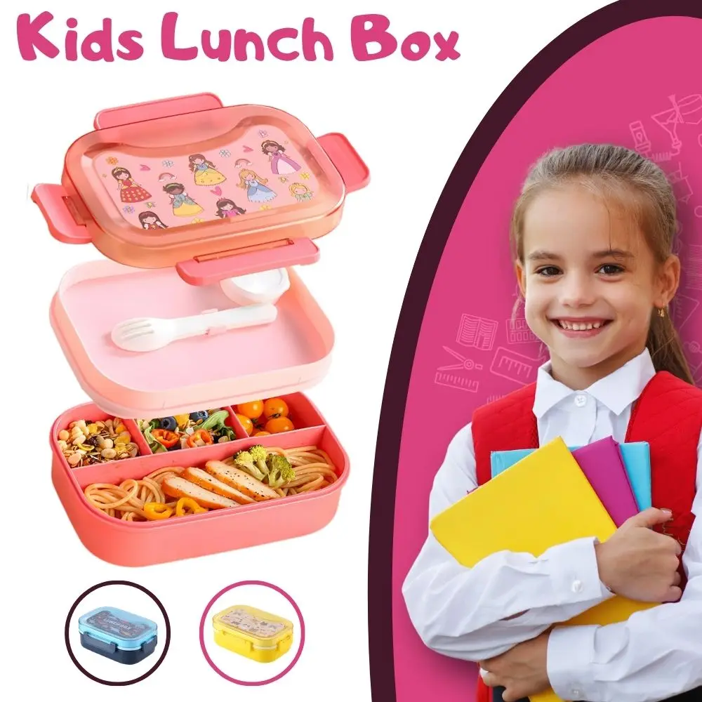 

1300ml Bento Lunch Box for Kids And Boys Girls with 4 Compartments Kids Lunch Boxes for School Lunch Containers for Adults