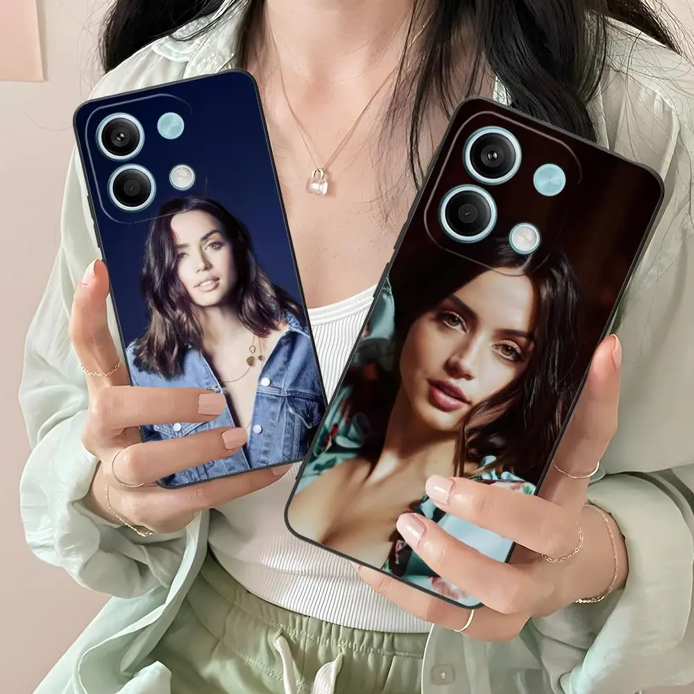 Ana de Armas حافظة هاتف محمول لهاتف Xiaomi Redmi 14 13 12 A5 3 2 1 C Plus 4G 5G غطاء طباعة ملون للهواتف المحمولة الفاخرة