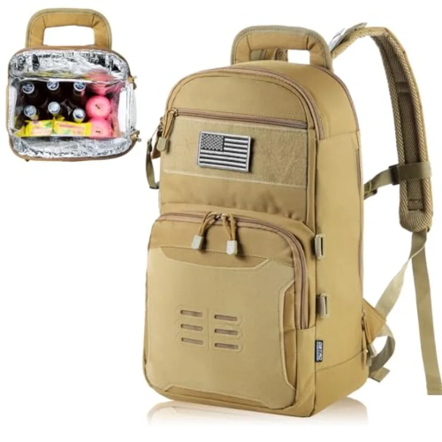 

DBTAC Tactical Lunch Backpack Large Lunch Cooler for Men Women Backpack Coolers insulated for Work Picnic Travel 24-Cans