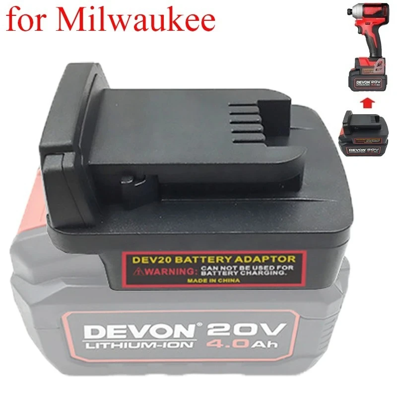 

Battery Converter Adapter for Devon 20V Li-Ion Batteries Converts To M18 18V Li-Ion Batteries Available for Milwaukee Power Tool