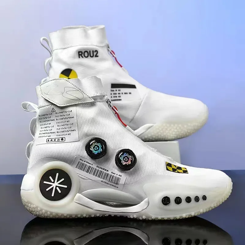 2026 High Top New Knob Shock Absorption Versatile Running Shoes Fashionable and Trendy Men\'s Sports Shoes Couple\'s Casual Shoes