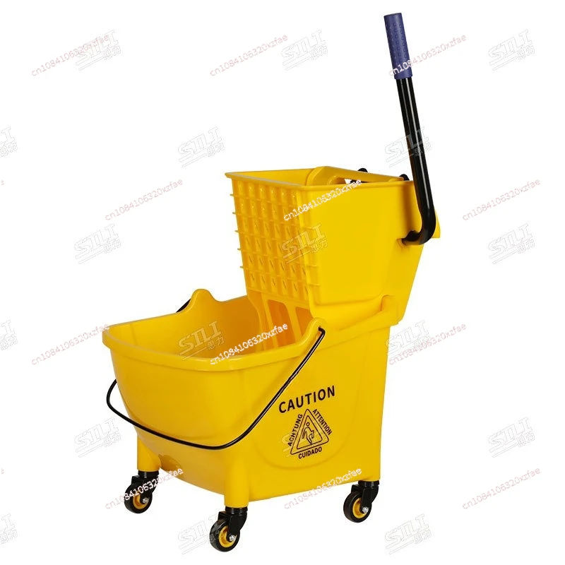 

Heavy-Duty Squeeze Mop Bucket Hands-Free Self-Cleaning Floor Cleaning System Home & Commercial Mop Bucket with Thickened Design