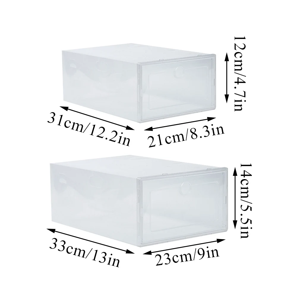 Transparent Plastic Shoes Case Stackable Box Shoe Organizer Shoebox Household Dustproof Thickened Drawer Case Plastic Shoe Boxes