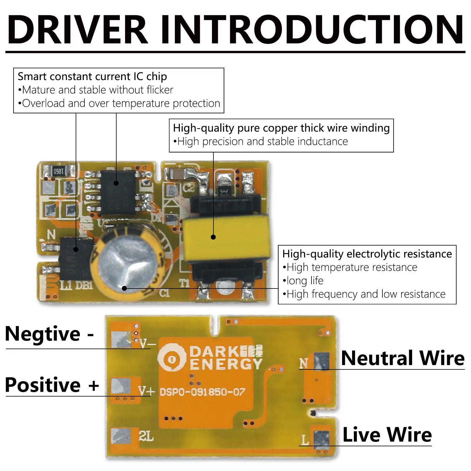 3-18W Mini LED Driver DC30-160V 115mA Non Isolation Module AC175-265V Power Supply Adapter Lighting Transformers For LED Bulbs