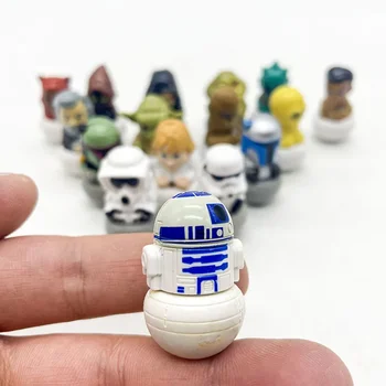 스타워즈 R2-D2 C-3PO 츄바카 루크 보바 펫 다스 스톰트루퍼 자와 요다 그리도 핀 텀블러 롤리 폴리 장난감 피규어 모델