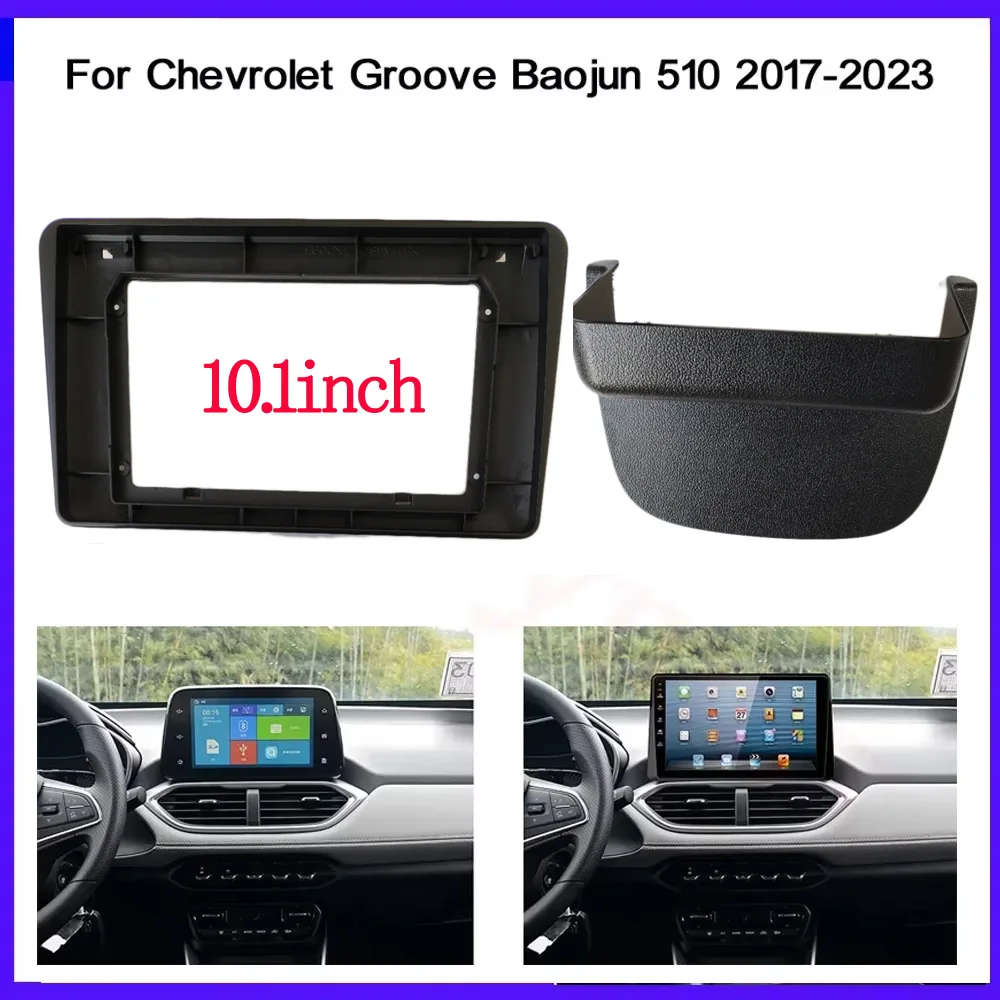 Marco de DVD para coche Android, adaptador de montaje de Audio, Kits de molduras de tablero, Panel Facia para Chevrolet Groove Baojun 510 2017-2023, marco de Radio para coche