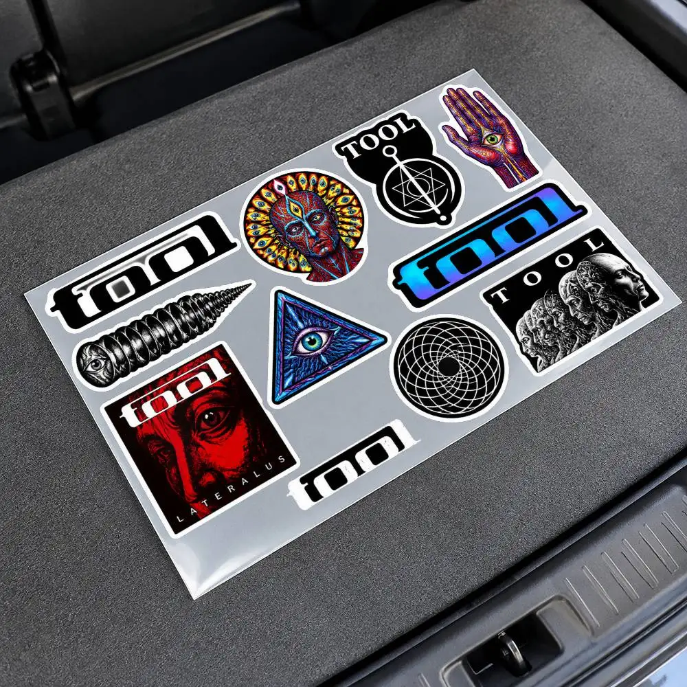 T-Tool B-Band Motorcycle Sticker Set Reflective Decals For Helmet Fuel Tank Fairing Body Custom Bike Graphics Kit