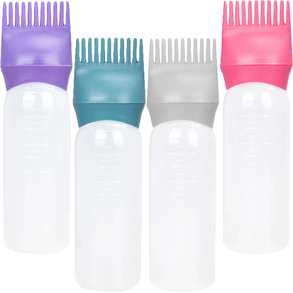 4Pcs Hair Dye Bottle Root Comb Applicator Durable Practical Small Size Lightweight Convenient Carry Store Even Color - Image 4