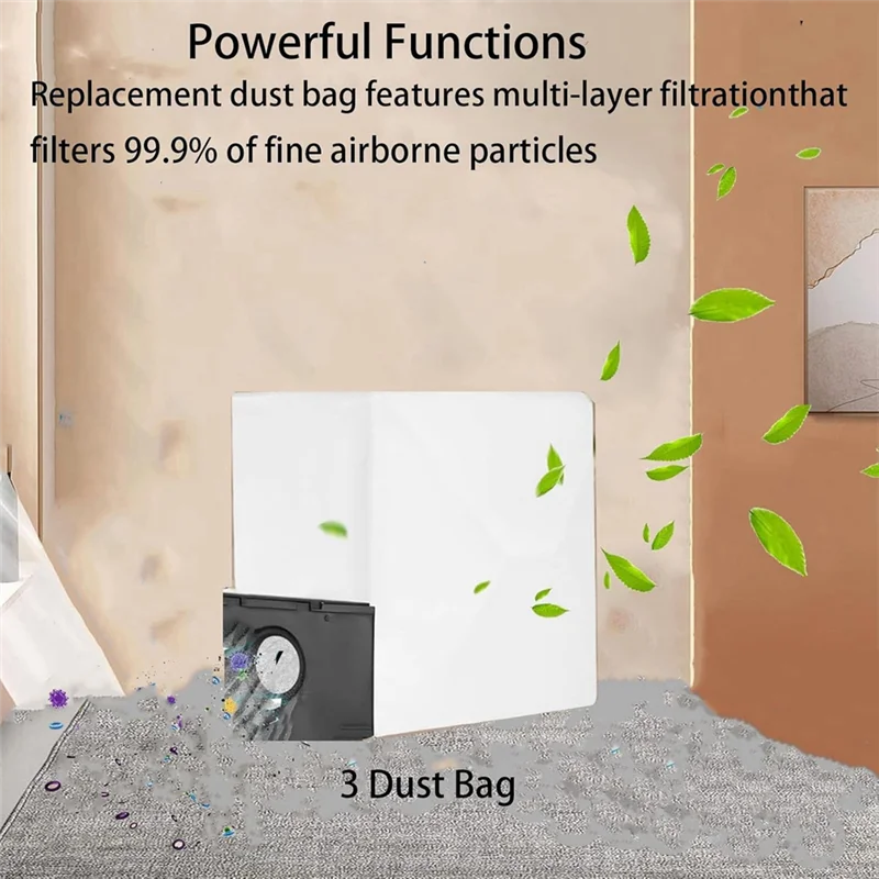 ABRE-Kit di parti di ricambio per aspirapolvere robot Eureka J20, accessori Spazzole laterali principali Sacchetto per la polvere con filtro Hepa