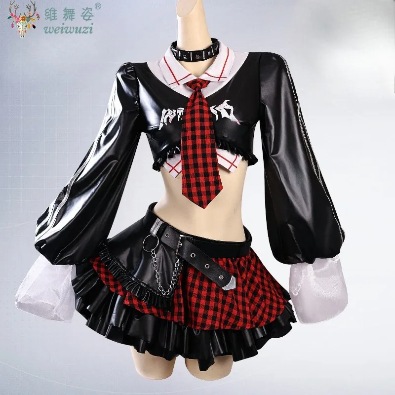 

Anime EVA Asuka Langley Soryu Rock Band Show Cosplay Costume Warrior Gothic Uniform Halloween Costume Rave Party Fancy Outfit