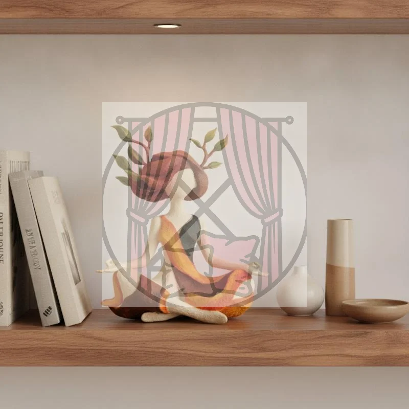 Statue de Méditation en Résine « Sérénité et Croissance » – Sculpture Abstraite Esthétique pour la Pleine Conscience et le Yoga – Décoration Intérieure pour Chambre à Coucher – Statue pour la Paix Intérieure