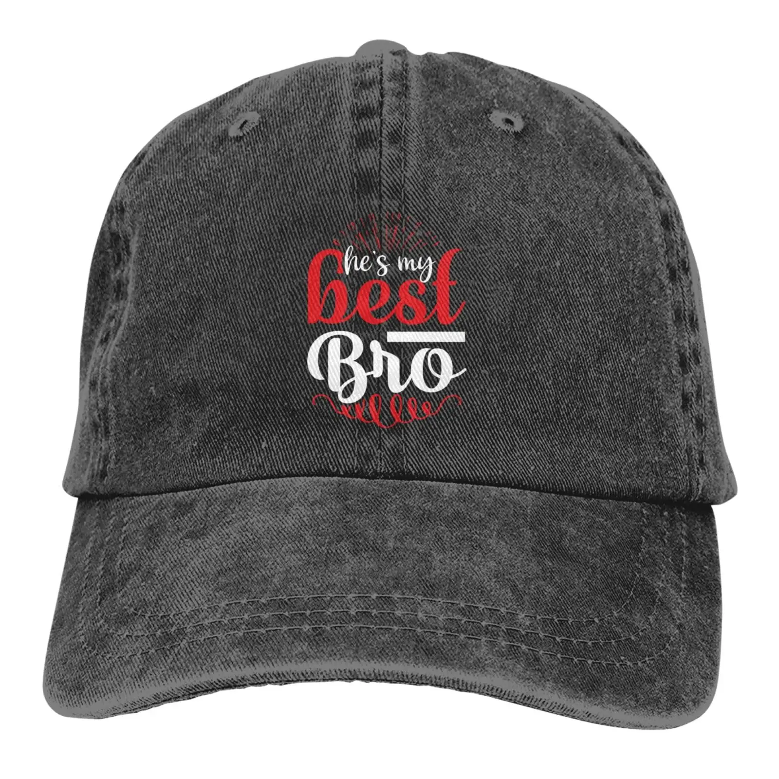 

He's My Best Bro Baseball Cap Golf Dad Hat Adjustable Original Classic Low Profile Cotton Hat Men Women