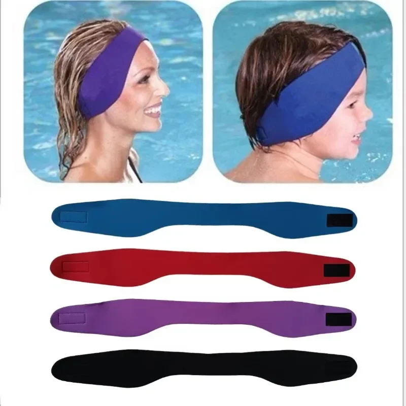 1pcs Neoprene Swimming Ear Band Portable Waterproof Multiple Colors Diving Headband Adjustable Soft Earplug Adult Children