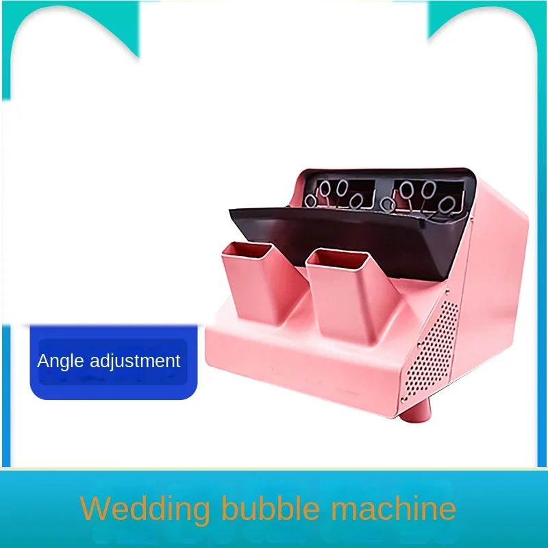 Stage Bubble Machine Wedding Double Wheel Bubble Machine Large Plastic Remote Control Lighting Bar Rust Proof Props Charging