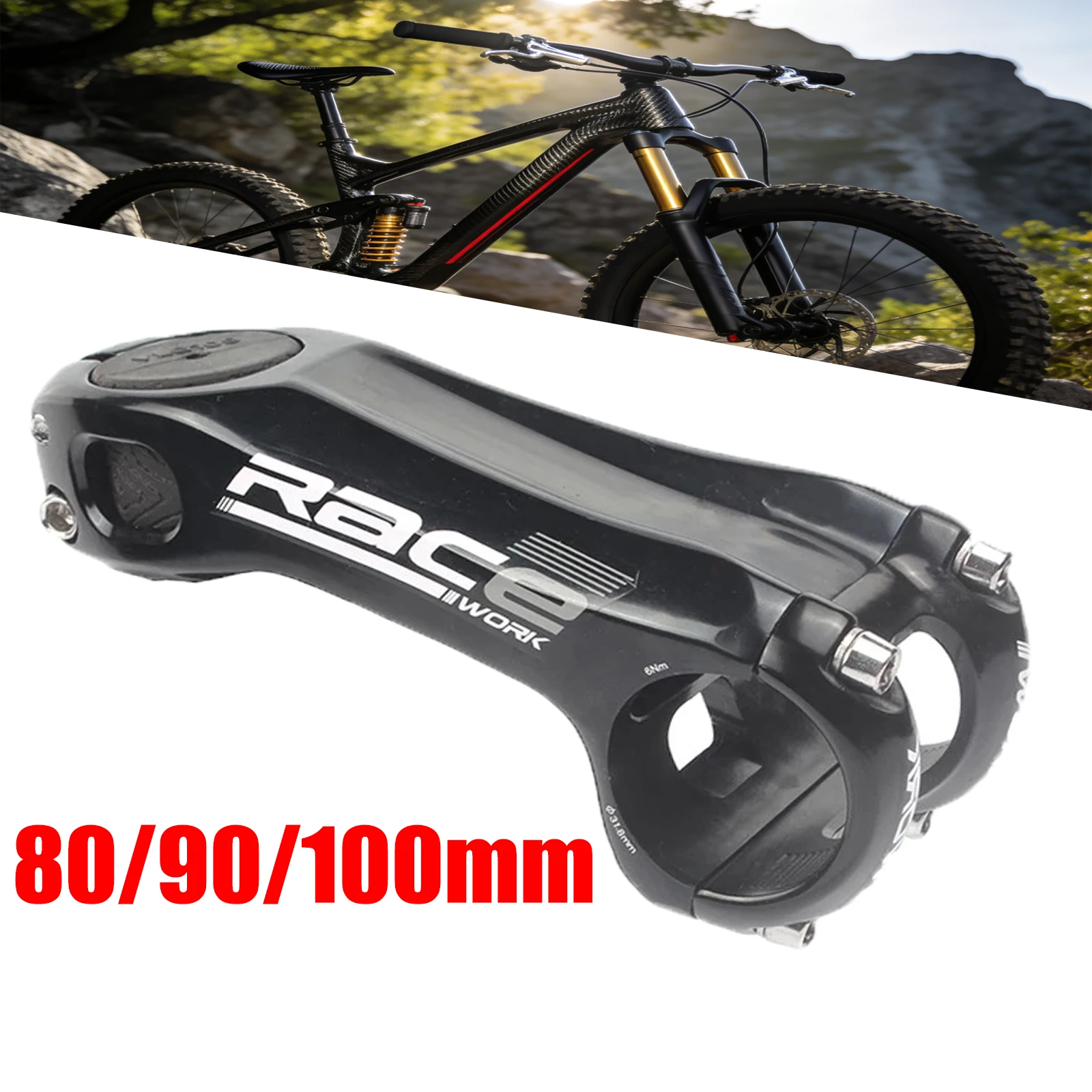 

RACEWORK MTB вынос сверхлегкий отрицательный угол 20-градусный вынос руля велосипеда велосипедный компонент 80/90/100 мм велосипедный стол мост