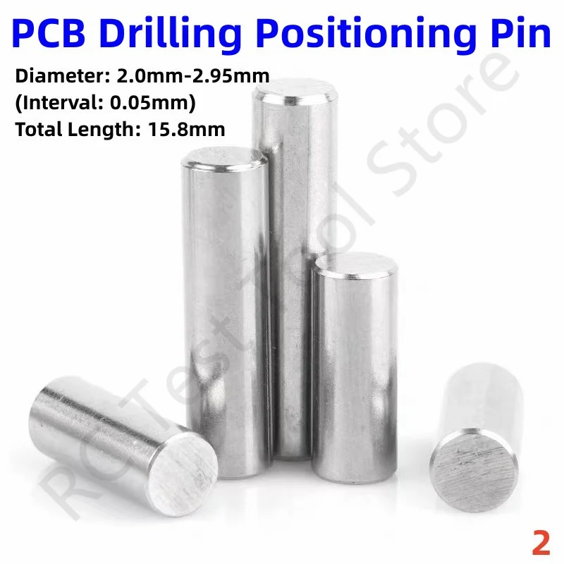 

PCB Fixture Positioning Pin Length 15.8mm 2.0mm~2.95mm StainlessSteel Hardware Tool Cylindrical Dowel Pin Metal Processing Parts