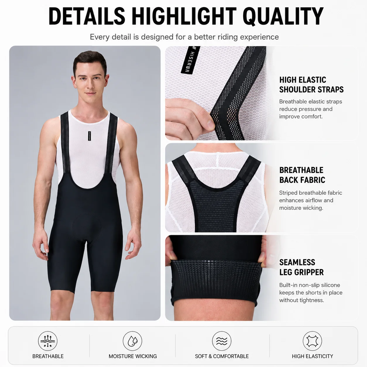 Hiserwa Men's Cycling Bib Shor - Mountain Biking Shorts Women review and price
