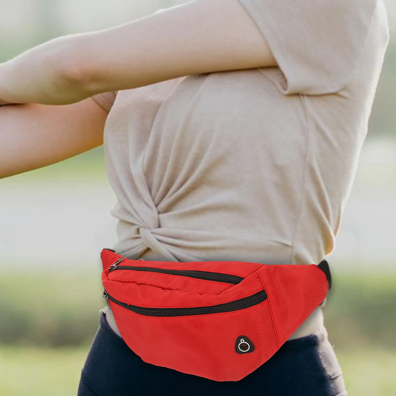 

Спортивная поясная сумка из нейлона для бега, с регулируемым ремнем, для активного отдыха, путешествий, походов, тренировок, большая вместимость, портативная