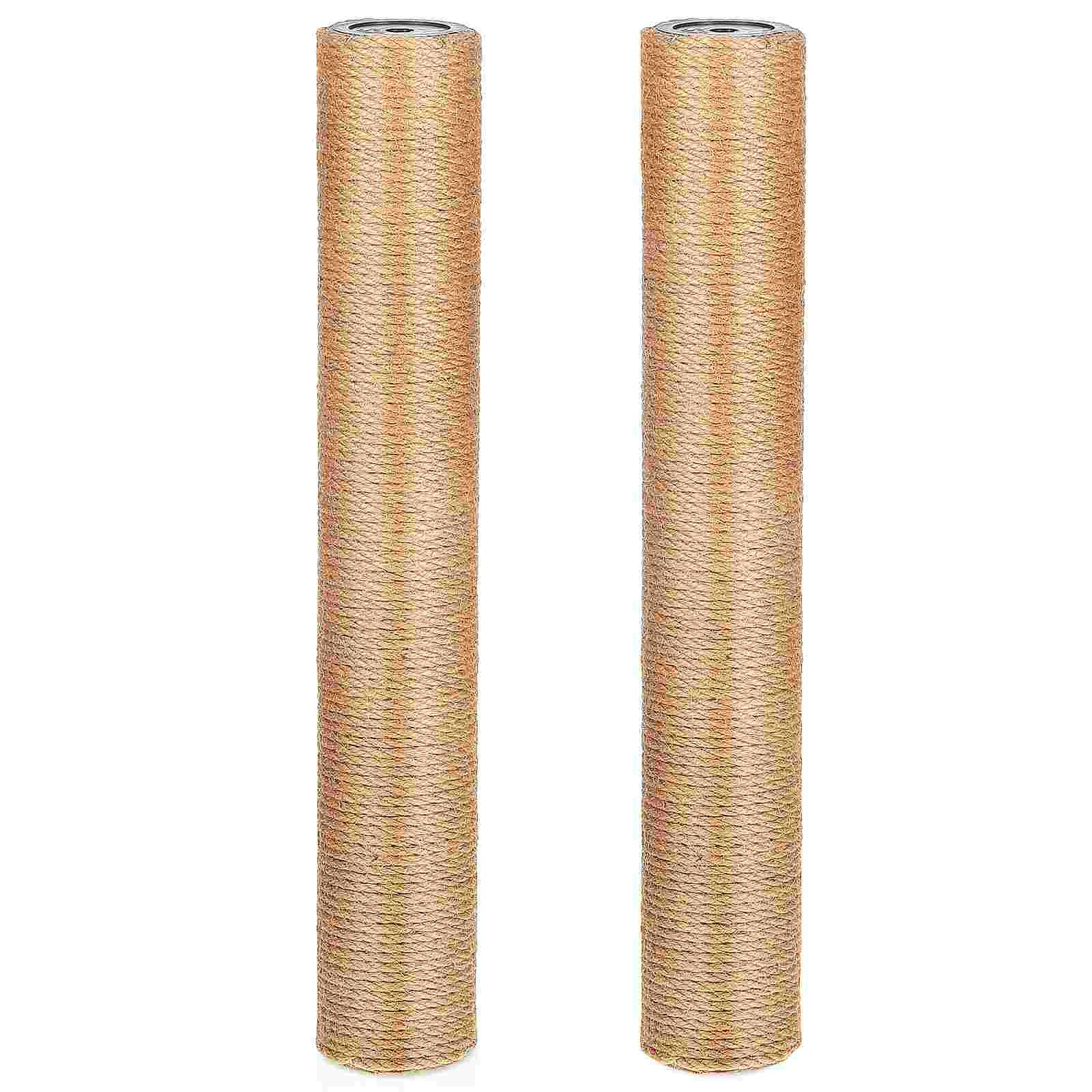 2 Pcs Jute Cat Scratch Post Indoor Cats Exercise Replacement Part Scratcher Vertical Scratching Furniture Pet Products Household