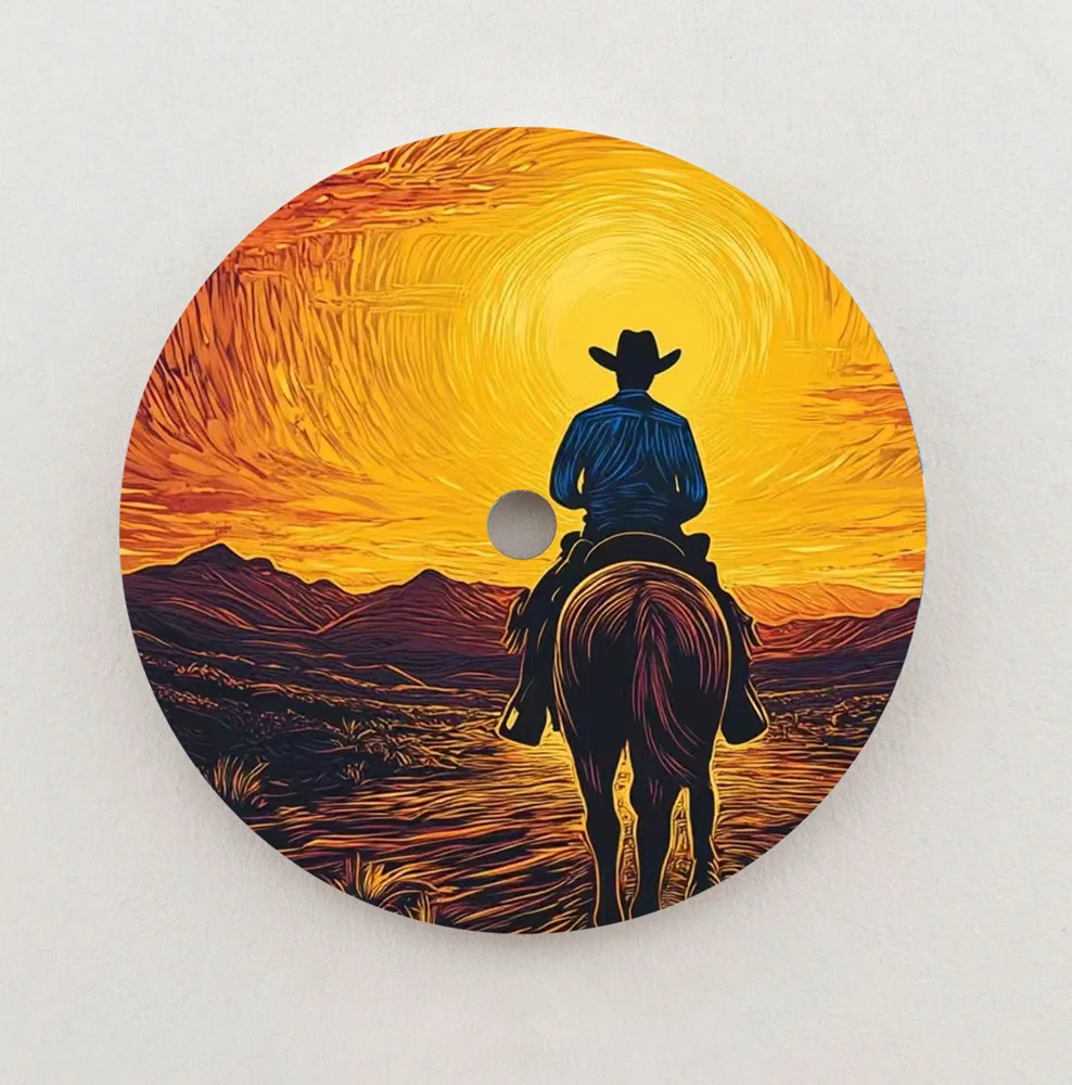 NH35 Dial 28.5 มม.NH36 Dial Sunset Cowboy DialสีสันDialคุณภาพสูงDialโลโก้ที่กําหนดเองเหมาะสําหรับNH35/36 Movemen