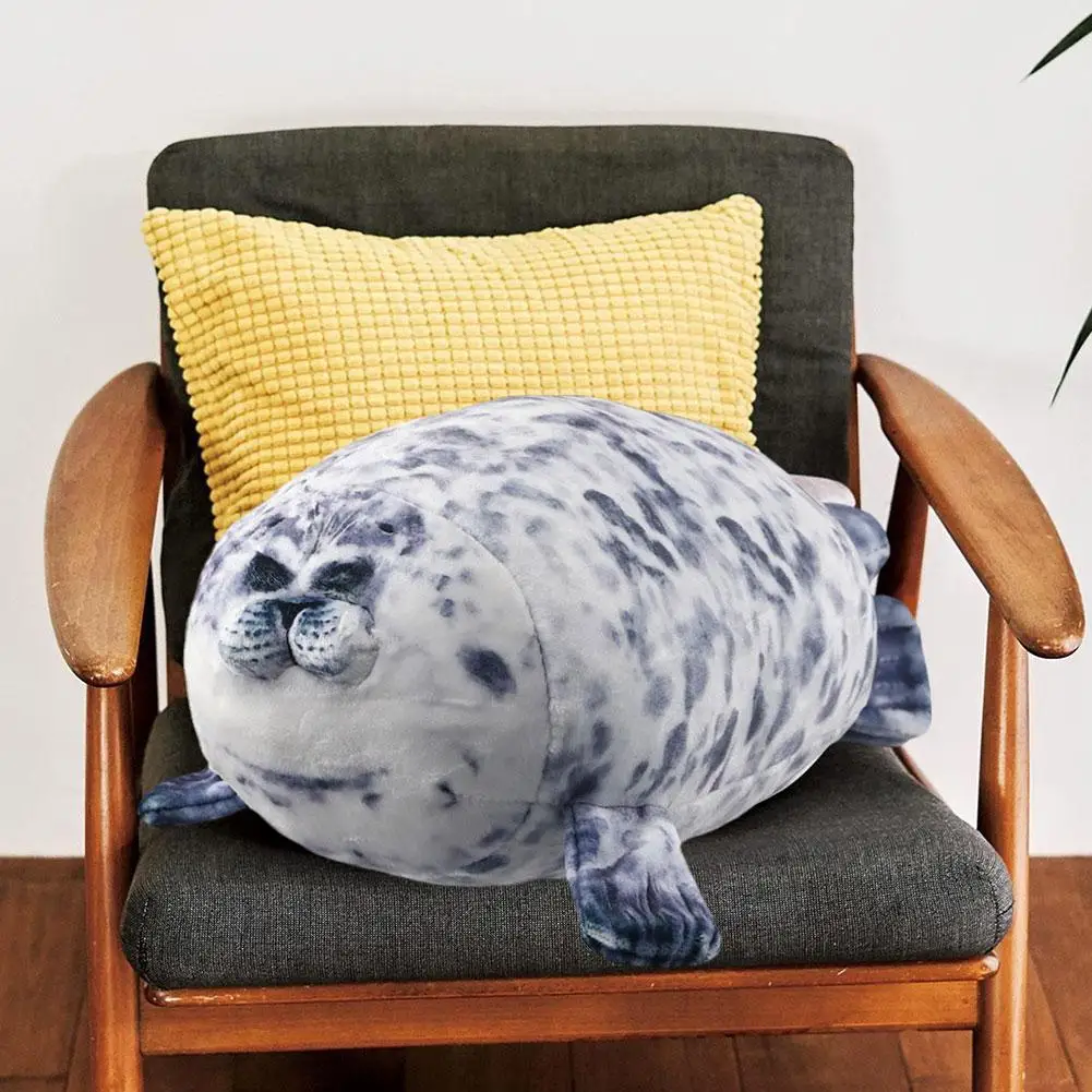 20CM Angry Blob Seal Pillow Chubby 3D Novelty Sea Lion Doll Plush Stuffed Toy Baby Sleeping Throw Pillow Gifts For Kids Girls