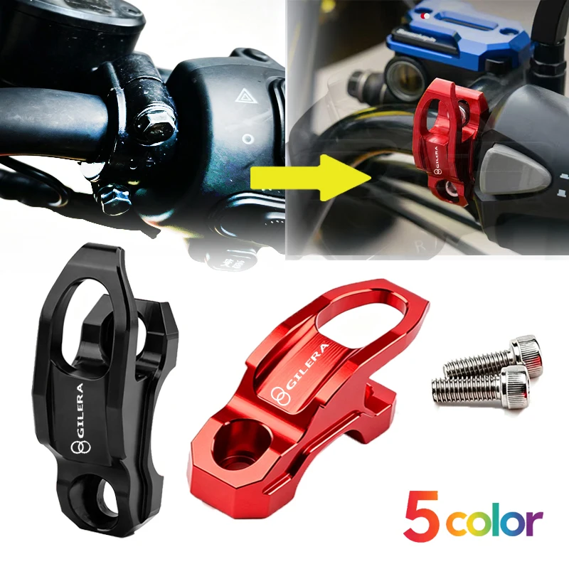 For Gilera GP800 Fuoco Nexus 500 Runner 50 125 200 Motorcycle Brake Master Cylinder Holder Clamp Bracket Bag Hook Helmet Hanger