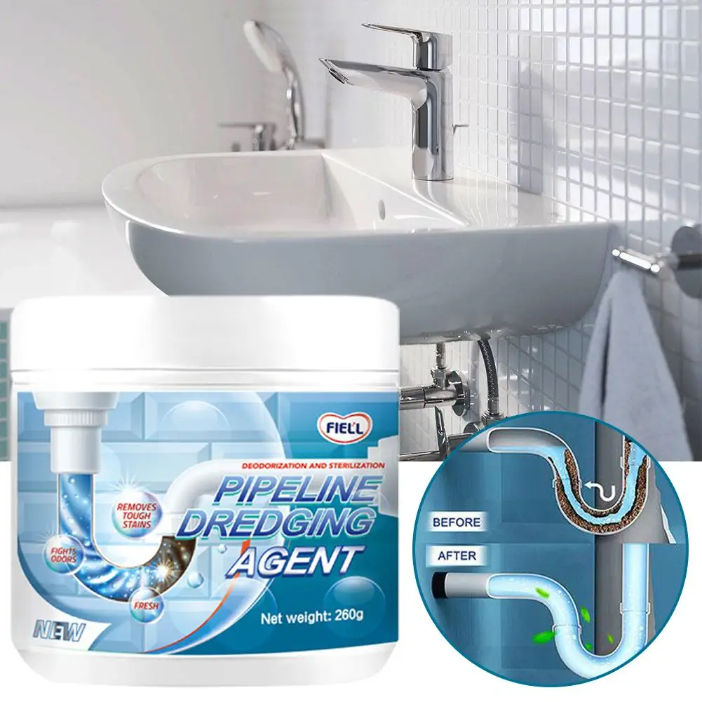 Powerful Pipe Dredging Agent Quickly Break Down Blockages - Efficiently Dissolve Oils Long Lasting Fresh Scent For Kitchen O0P1