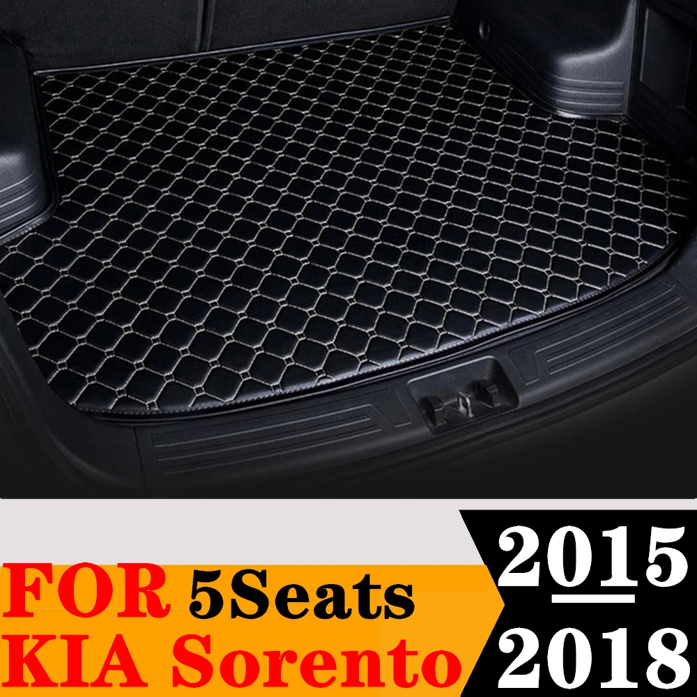 

Коврик для багажника автомобиля для KIA Sorento, 5 сидений, 2018 2017 2016 2015, задний коврик для груза, поднос для багажника, защитный коврик для багажа, ковер, автозапчасти