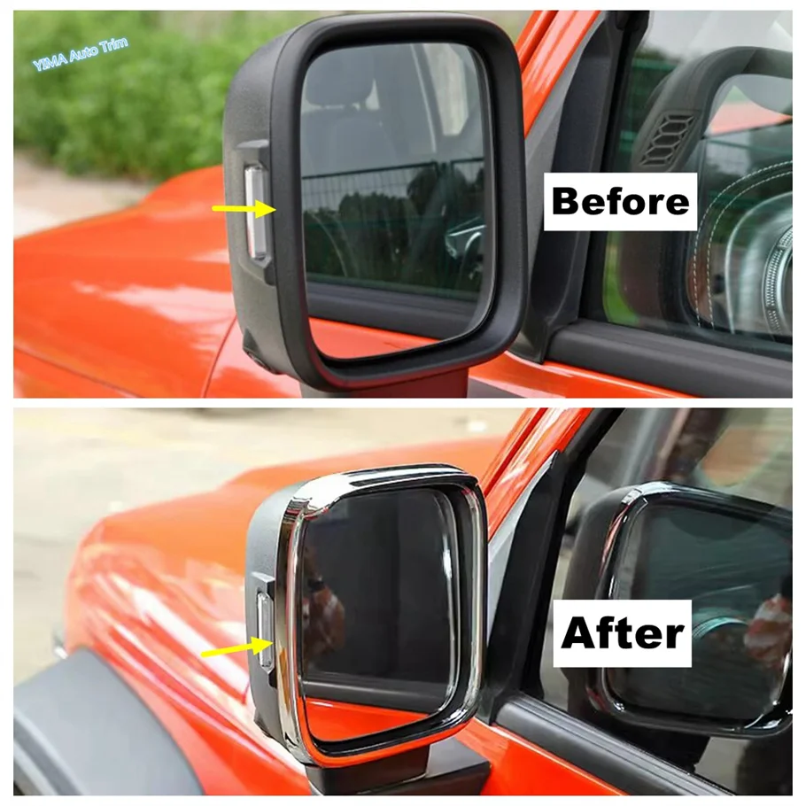 Car Rearview Mirror Rain Eyebrow Shield Guard Sun Visor Shade Cover Trim For Great Wall GWM WEY TANK 300 2022 2023 Accessories