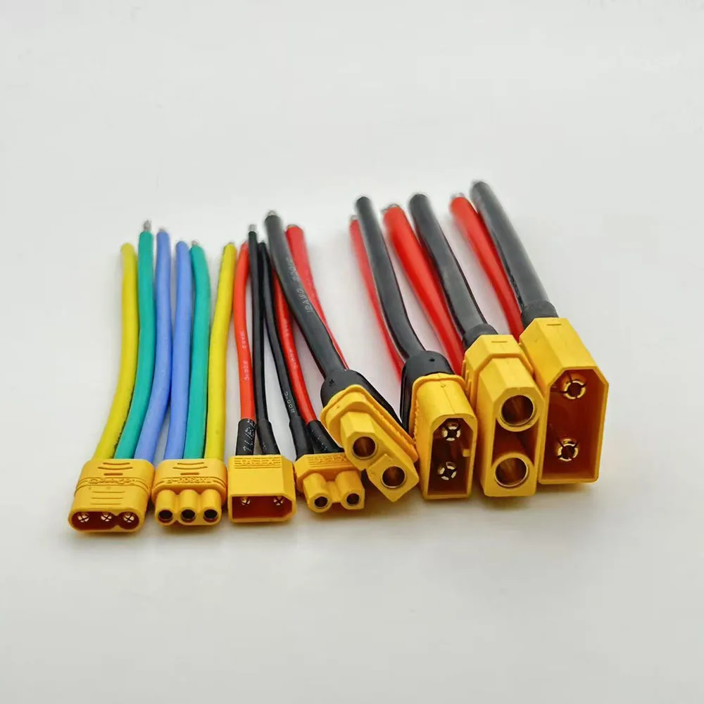 XT90 / XT60H / XT30 / XTR30U Male Plug / Female Socket Connector 10-18AWG Cable Connector For RC Battery Wire