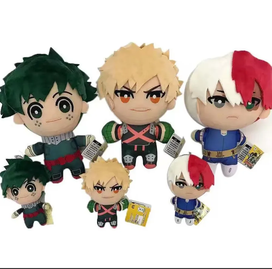 Anime Plush Doll 12-25cm My Hero Academia Plush Toy Izuku Midoriya Katsuki Bakugou Shouto Todoroki Stuffed Doll Gifts for childr