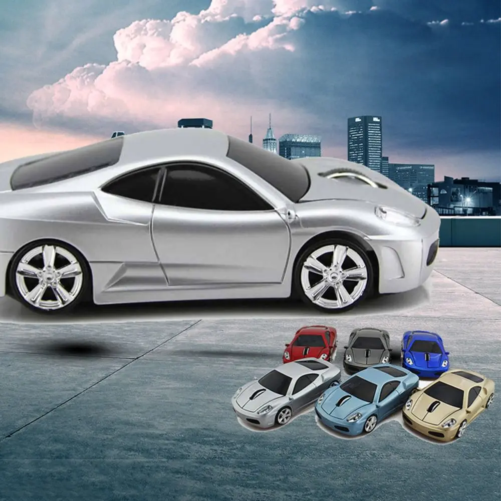 

Креативная беспроводная автомобильная мышь 2,4 ГГц с LED-подсветкой, USB-приемником, 1200 DPI, игровая мышь, компьютерные аксессуары