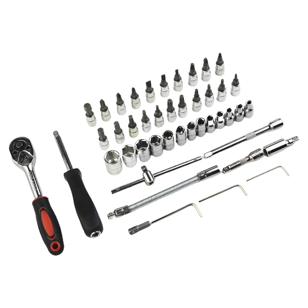 Qualidade 46 pçs/set chave de fenda soquete 1/4 "kit ferramentas reparo do carro com longa vida útil e resistência ao desgaste