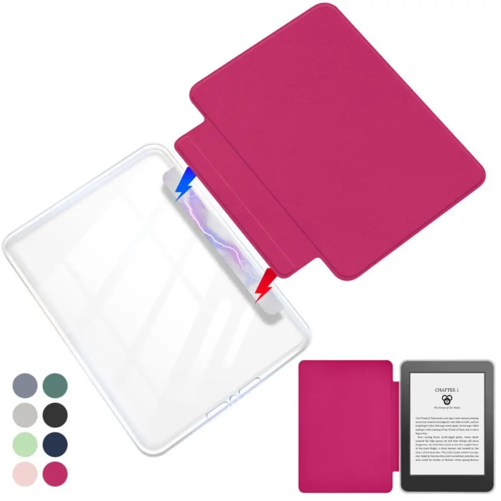 Magnetic Detachable E-Reader Case Acrylic Shockproof Folio Cover for Kindle 10th Gen-2019 Release (Model No. J9G29R)