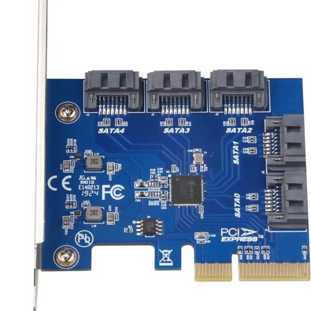 ADEGBO 改良型 PCI-E ライザー カード PCIE 3.0-4X ～ 5 SATA 拡張カード