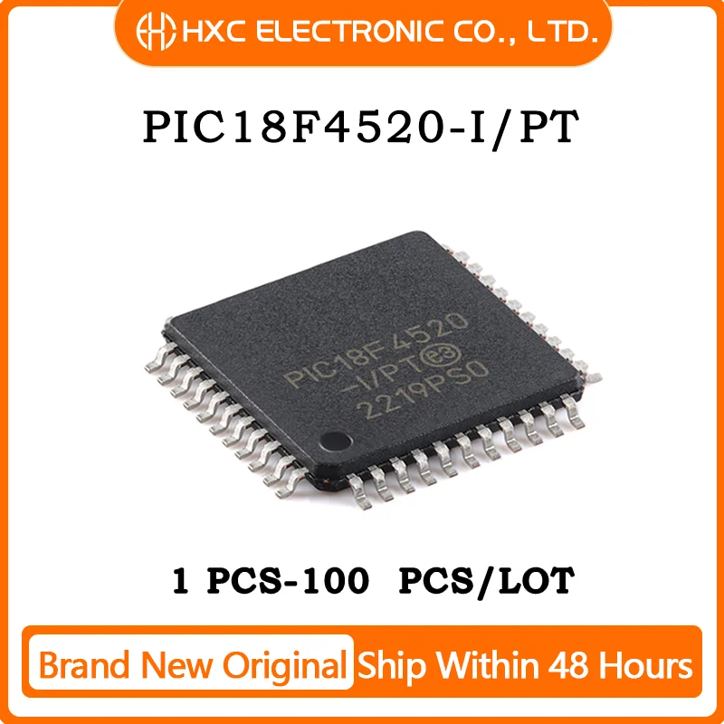 

1/5/10PCS 100% NEW PIC18F4520 PIC18F4520-I/PT QFP44 MCU Microcontroller IC