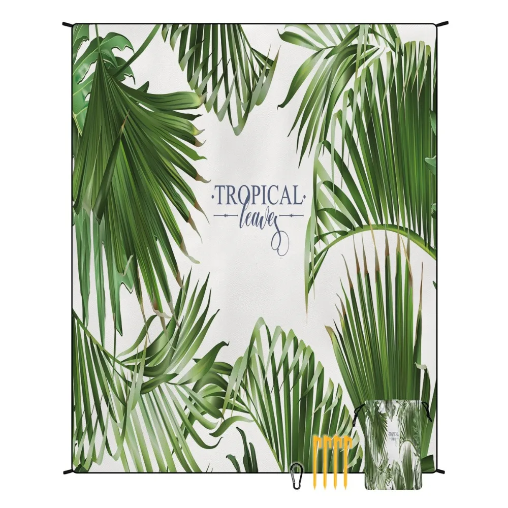 Palm Tree Beach Towel 71x86.6in Sheet Yoga Mat Camping Picnic Blanket Fitness Swim Microfiber Quick-dry Bath Towel Beach Blanket view 2
