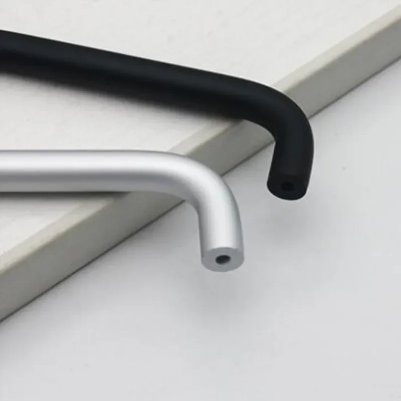 Poignées de porte d'armoire de cuisine en alliage d'aluminium de Type U, diamètre du matériel 10mm, boutons de tiroir, poignée de meubles d'amélioration de l'habitat