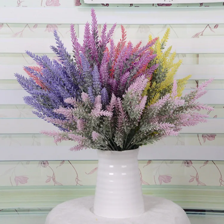 

1/3/5Pcs Artificial Flower Simulation Plant Lavender Fake Plant Wedding Home Garden Decoration Bridal Bouquet Photography Props