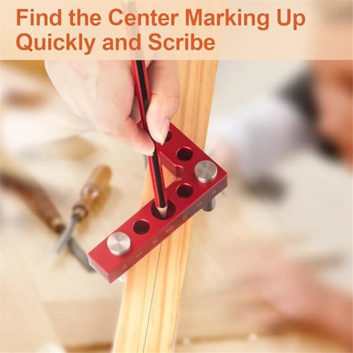 

A002 Mini Small Square Center Finder Tool - 90 Degree Precision Machinist Edge Marking Woodworking Line Gauge - Pocket Square