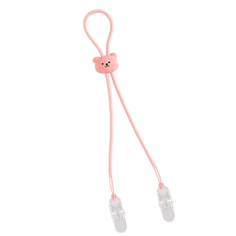 Servet Handdoekband Ketting Babyservetclips Slabhouder Draagbare eetkleding Beschermer Verstelbare siliconen draagkoord W3JF